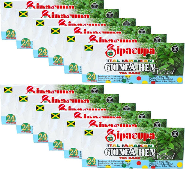 Anamu Tea (Jamaican Guinea Hen Weed 100%) Roots & Leaves (Pack of 12)
