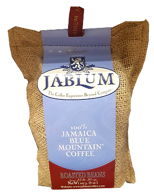 Jablum 100% Jamaican Blue Mountain Coffee Roasted Whole Beans 8 oz