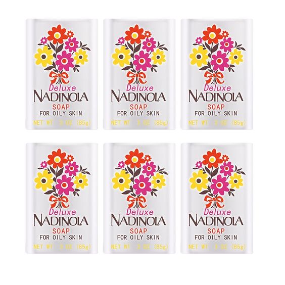 Nadinola Deluxe Soap for Oily Skin 3 oz (Pack of 6)