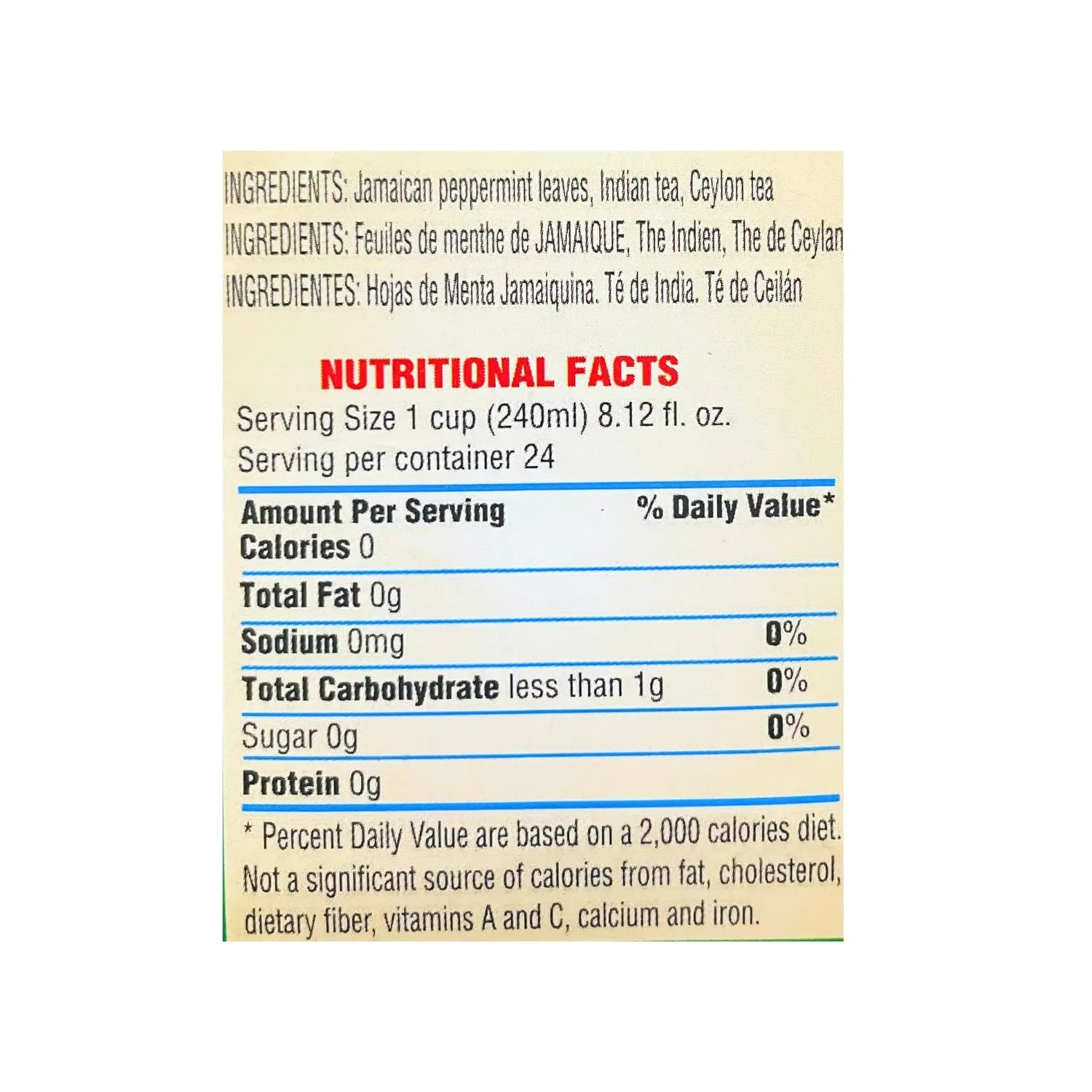 Tops Jamaican Herbal Tea Bags