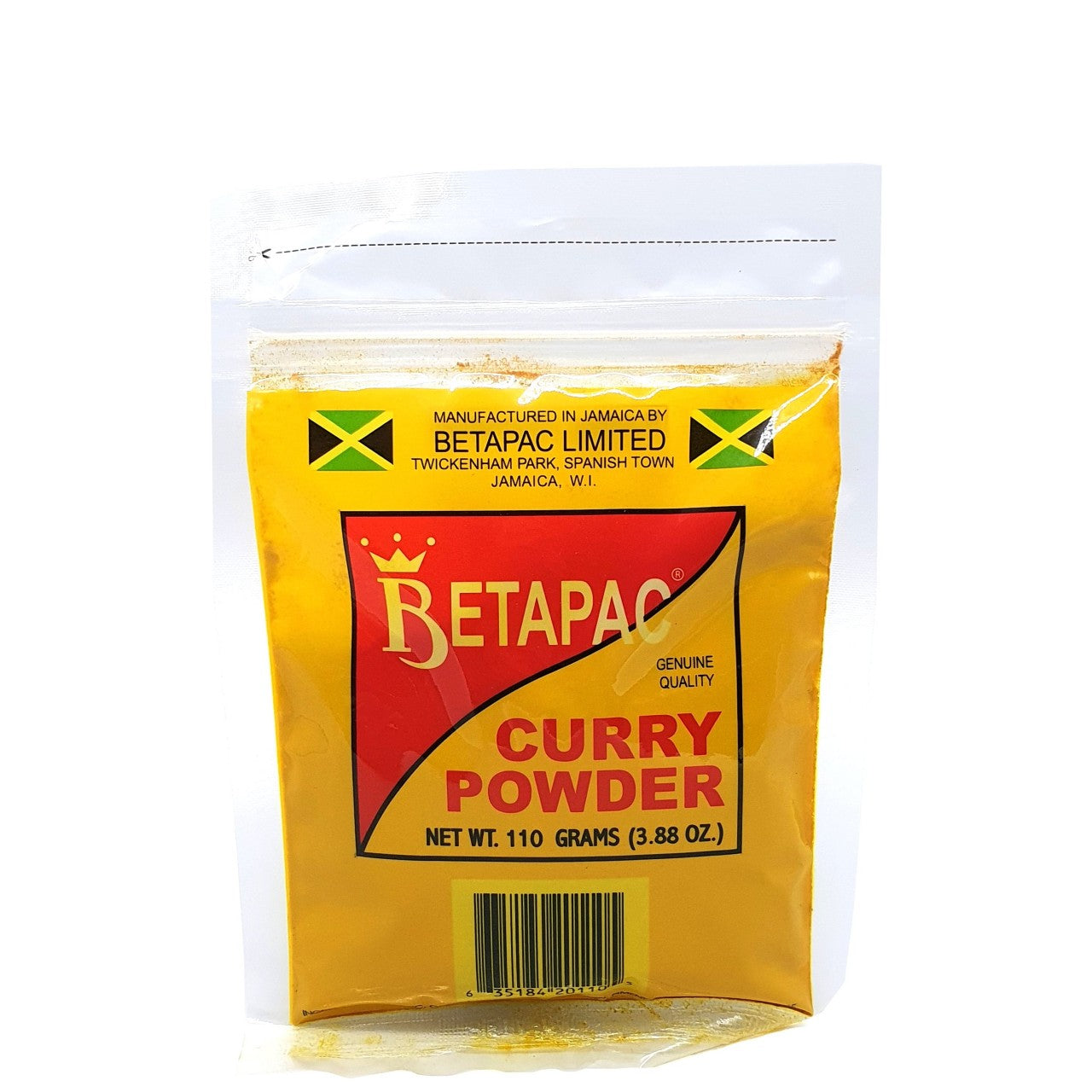 Betapac Curry Powder 110g – Genuine Jamaican curry spice for meats and vegetables, available in Canada with bundle deals.