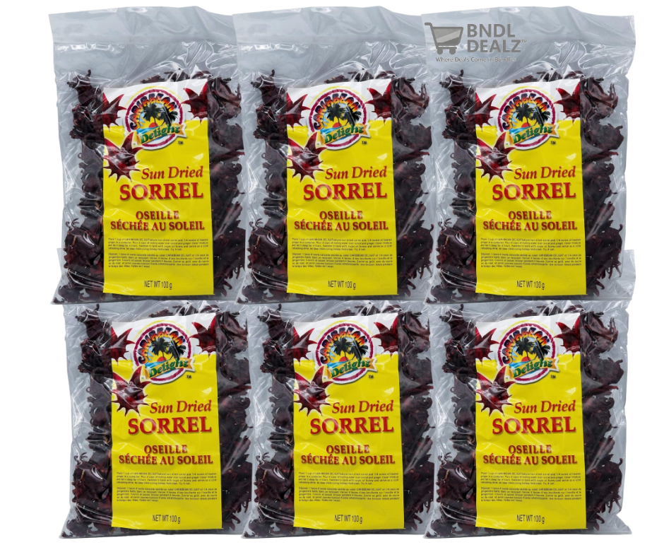 Six-pack Caribbean Delight sun dried sorrel hibiscus 100g—premium drink ingredient bundle available online across Canada