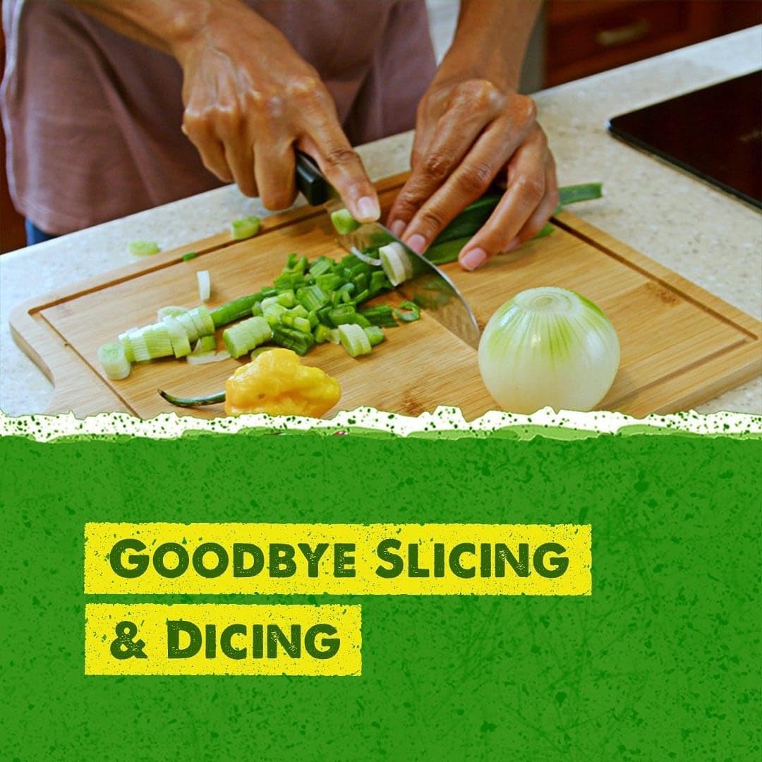 Goodbye slicing and dicing – Walkerswood Mix & Blenda Green Seasoning offers ready-to-use authentic Jamaican flavor for quick and easy cooking in Canada.