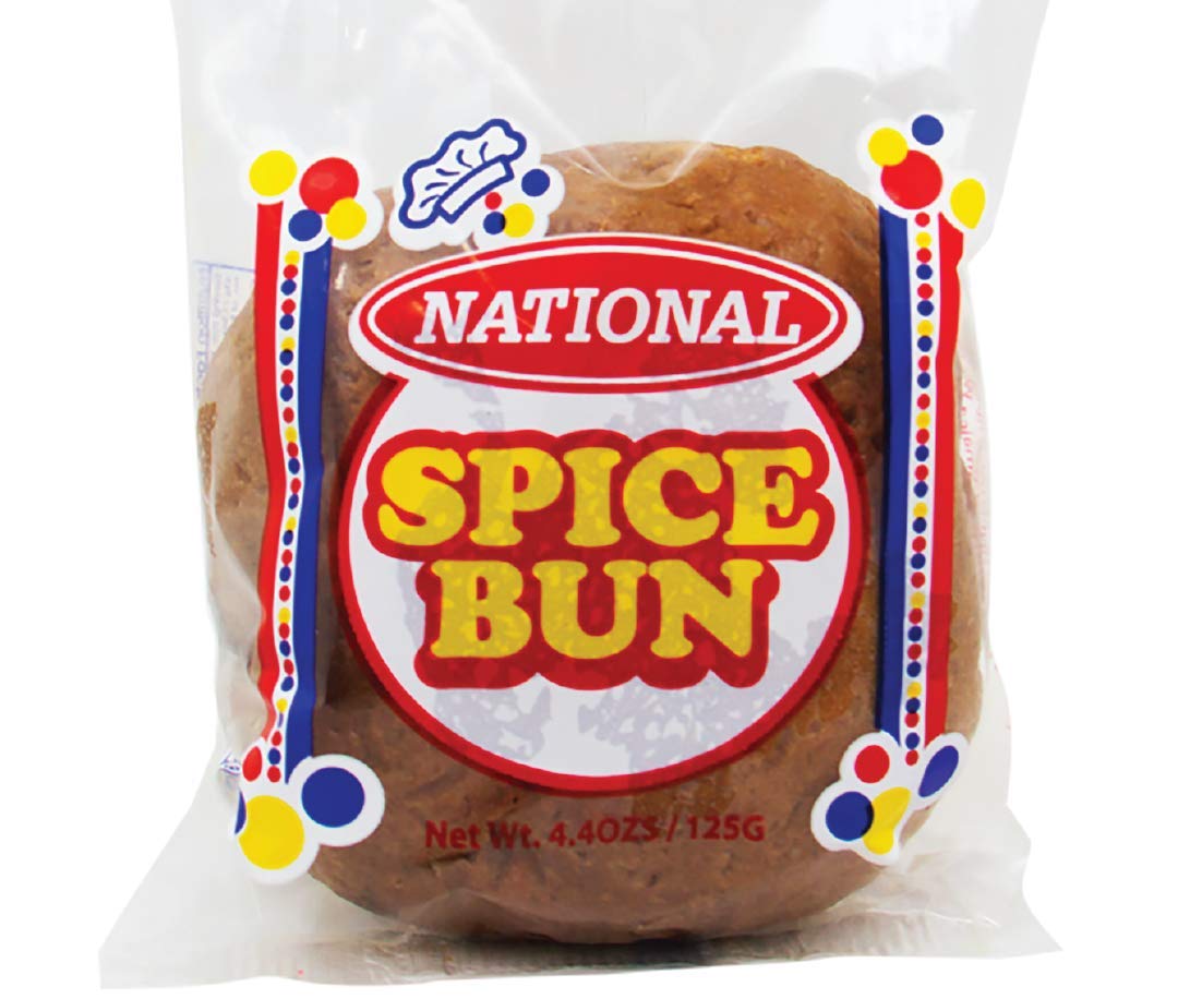 National Jamaican Spice Bun 4.4oz (125g) – authentic Caribbean sweet bun made with rich molasses and spices, a favorite Jamaican snack available in Canada.