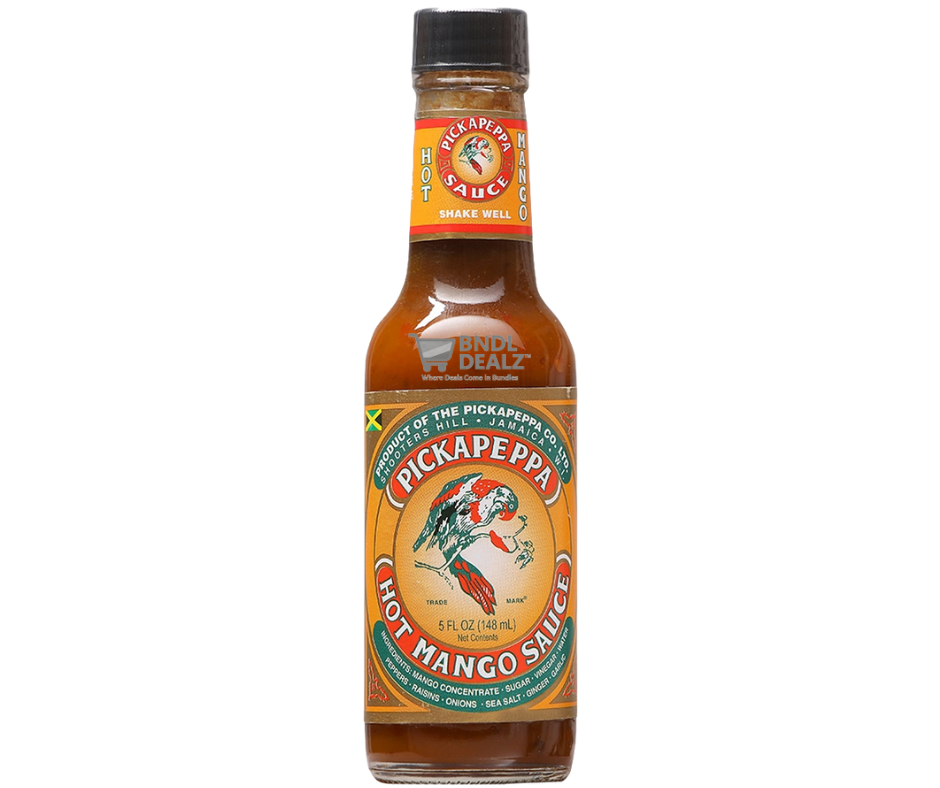 Pickapeppa Jamaican Sauces – Hot Mango, Original, Gingery Mango & Spicy Mango – 5oz – 3 Pack, 6 Pack, 12 Pack & 4-Flavour Variety Mix – Canada & USA