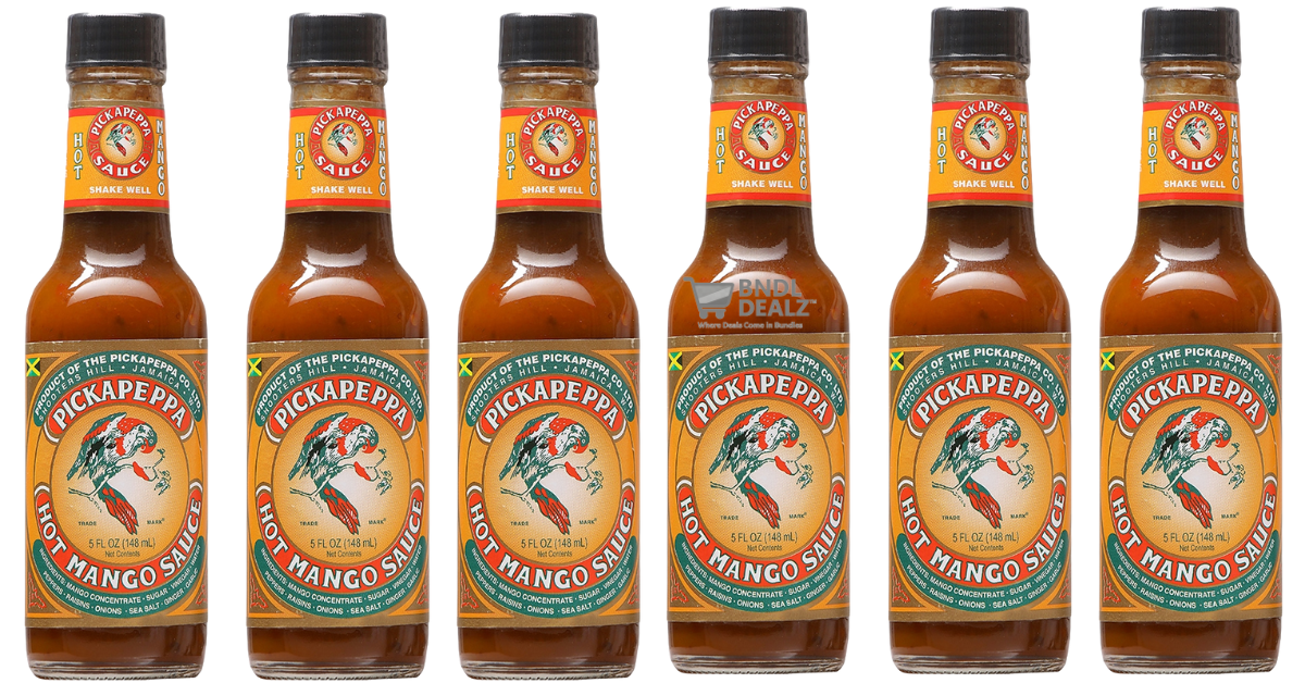 Pickapeppa Jamaican Sauces – Hot Mango, Original, Gingery Mango & Spicy Mango – 5oz – 3 Pack, 6 Pack, 12 Pack & 4-Flavour Variety Mix – Canada & USA