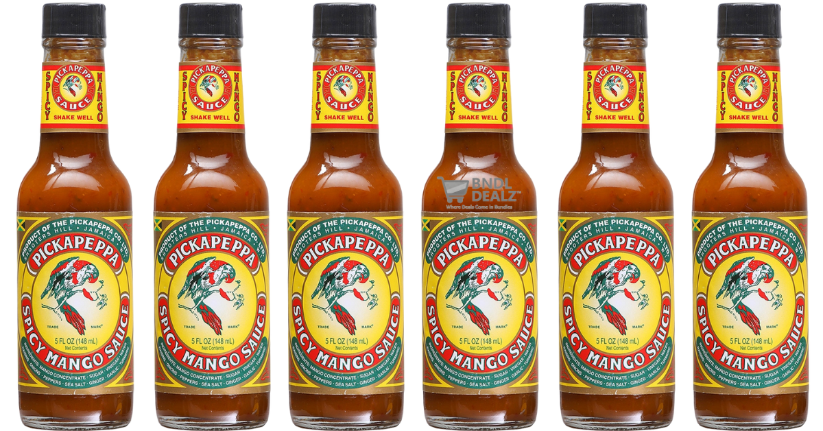 Pickapeppa Jamaican Sauces – Hot Mango, Original, Gingery Mango & Spicy Mango – 5oz – 3 Pack, 6 Pack, 12 Pack & 4-Flavour Variety Mix – Canada & USA