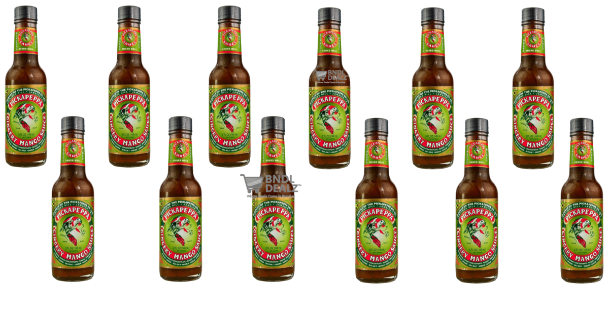 Pickapeppa Jamaican Sauces – Hot Mango, Original, Gingery Mango & Spicy Mango – 5oz – 3 Pack, 6 Pack, 12 Pack & 4-Flavour Variety Mix – Canada & USA