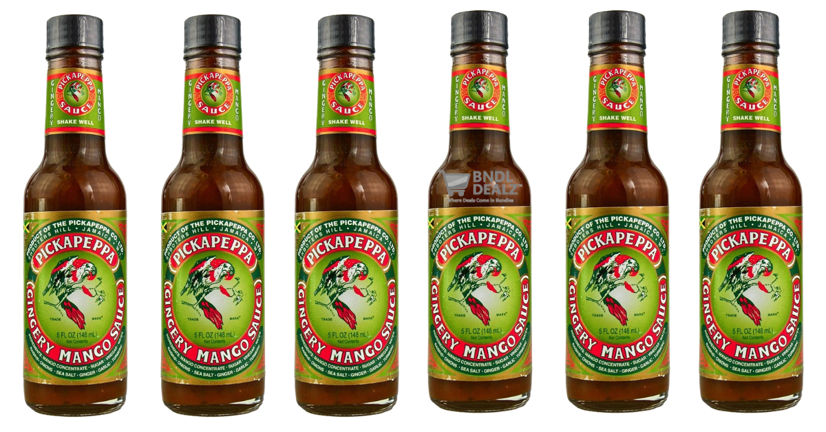 Pickapeppa Jamaican Sauces – Hot Mango, Original, Gingery Mango & Spicy Mango – 5oz – 3 Pack, 6 Pack, 12 Pack & 4-Flavour Variety Mix – Canada & USA
