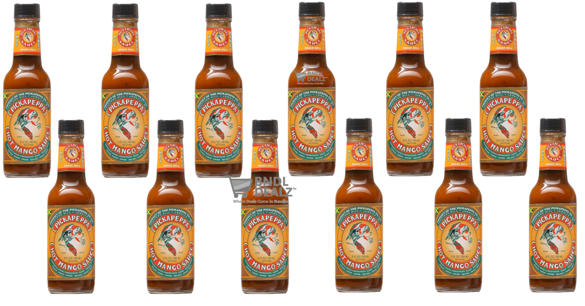 Pickapeppa Jamaican Sauces – Hot Mango, Original, Gingery Mango & Spicy Mango – 5oz – 3 Pack, 6 Pack, 12 Pack & 4-Flavour Variety Mix – Canada & USA