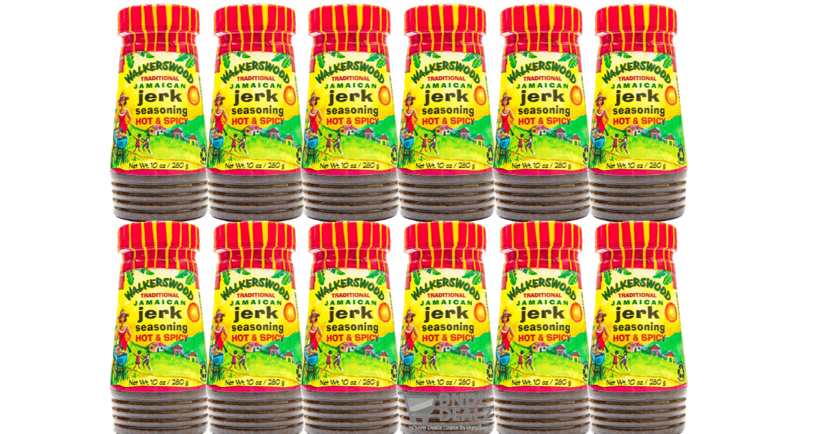 Walkerswood Hot & Spicy Jamaican Jerk Seasoning 12 Pack – Authentic 10oz Caribbean marinade for BBQ, chicken, pork, roasting and grilling – Ships across Canada & USA