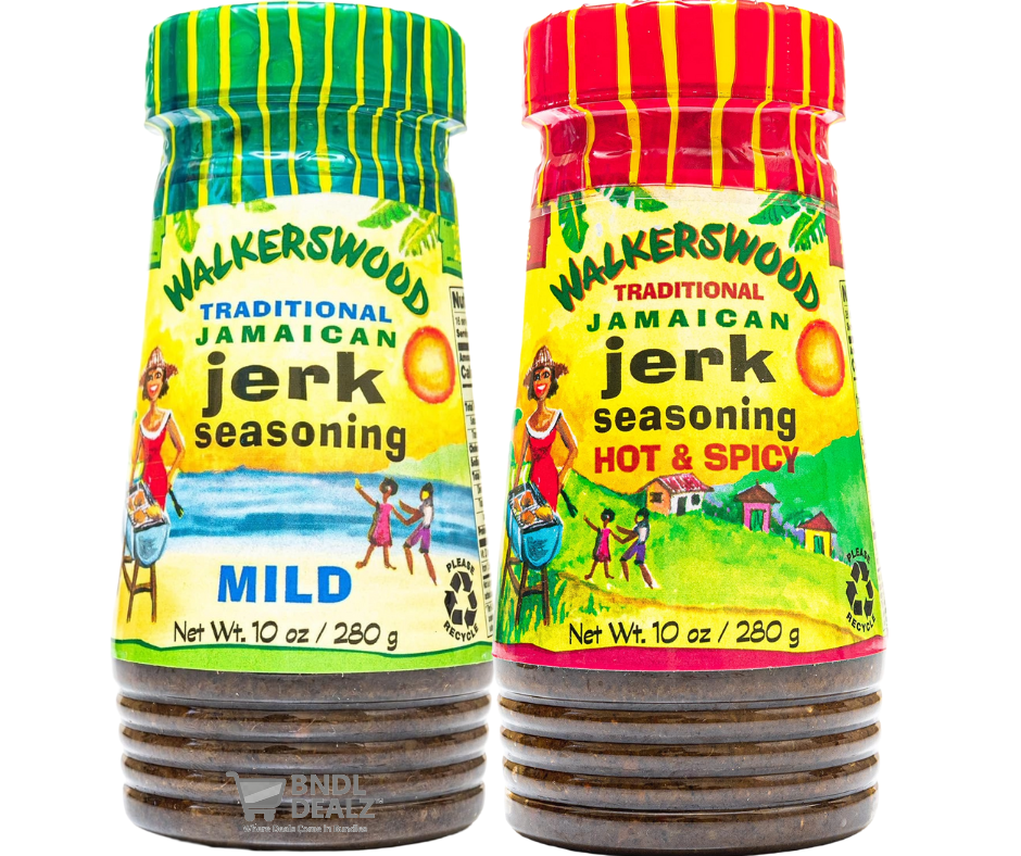 Walkerswood Jamaican Jerk Seasoning Mild and Hot & Spicy 10oz – Authentic Caribbean marinade for BBQ, grilling, chicken and pork – Available Canada & USA