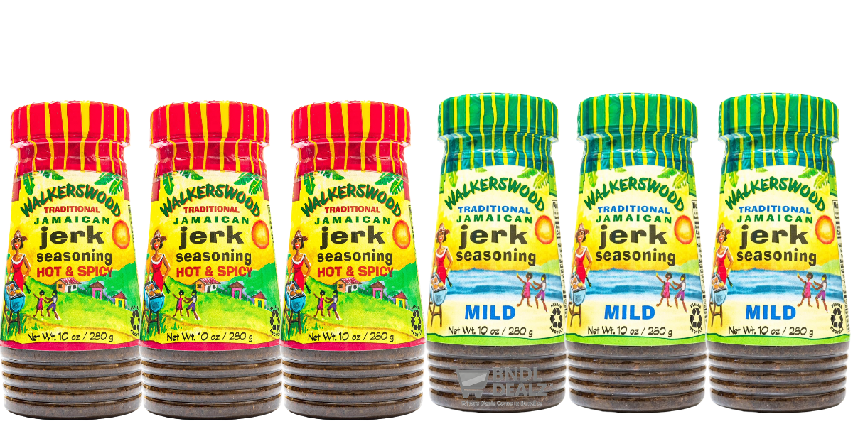 Walkerswood Jamaican Jerk Seasoning Mix Pack – Hot & Spicy and Mild 10oz bottles – Authentic Caribbean marinade for BBQ, chicken, pork and grilling – Ships across Canada & USA