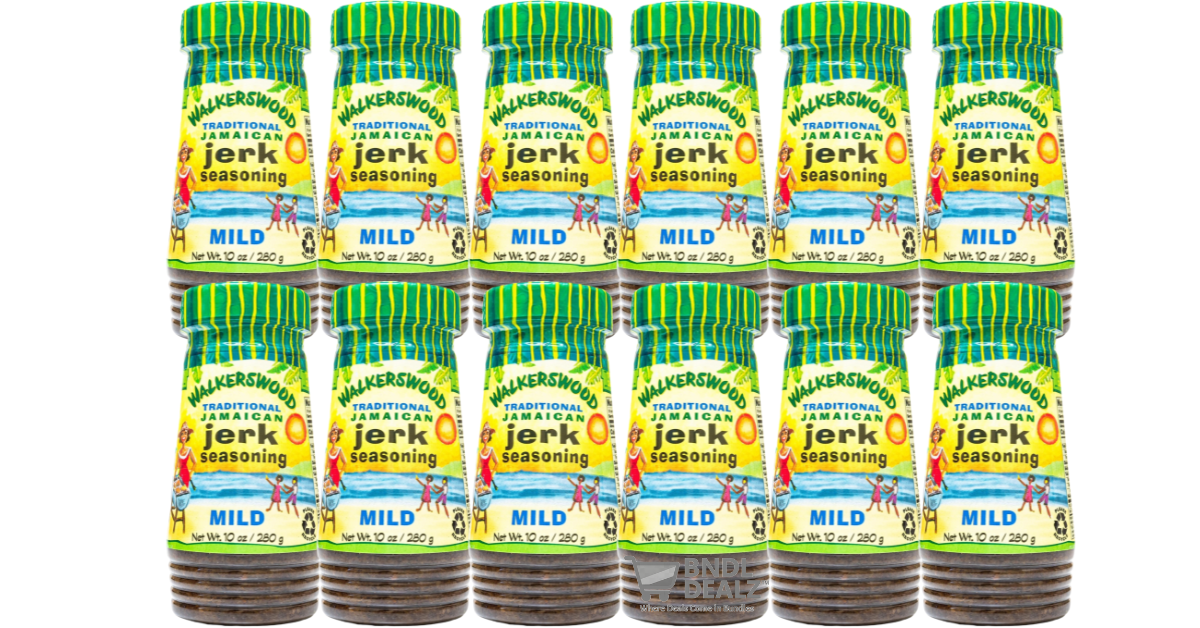 Walkerswood Mild Jamaican Jerk Seasoning 12 Pack – Authentic 10oz Caribbean marinade for BBQ, chicken, pork, cooking and grilling – Ships across Canada & USA