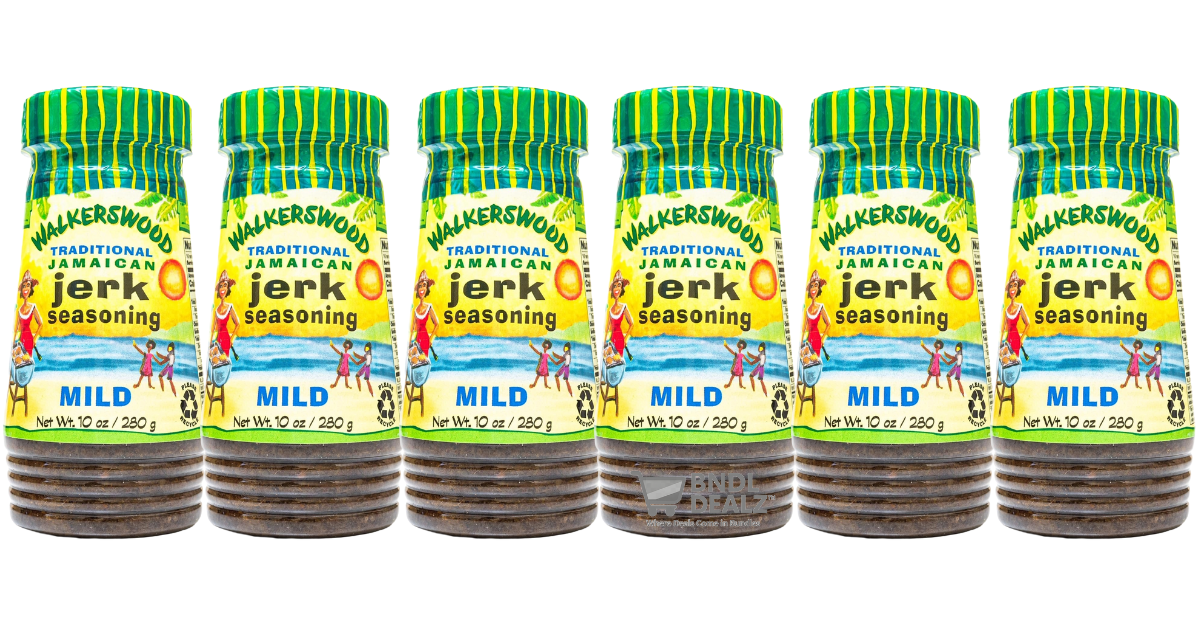 Walkerswood Mild Jamaican Jerk Seasoning 6 Pack – Authentic 10oz Caribbean marinade for BBQ, chicken, pork and grilling – Ships Canada & USA