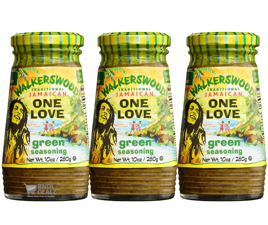 Walkerswood One Love Green Seasoning 10oz – 3 Pack | Authentic Jamaican Green Seasoning by BNDLDEALZ