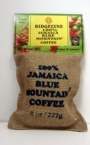 Ridgelyne 100% Jamaica Blue Mountain Coffee Roasted Beans 8oz