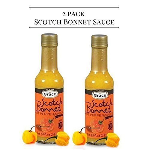 2 Grace Scotch Bonnet Pepper Hot Sauce 5 oz
