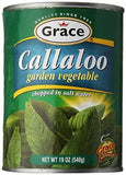 Grace Callaloo Légumes du jardin hachés dans de l'eau salée 540g (Pack de 3)