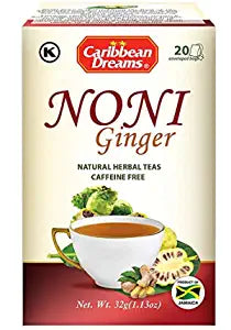 Thé Noni-Gingembre Caribbean Dreams (20 sachets/boîte)