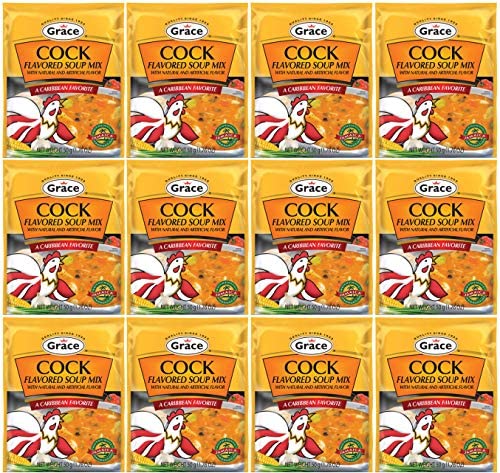 Grace Cock Soup Mix Spicy, Flavored Soup Mix 50g (Pack of 12)