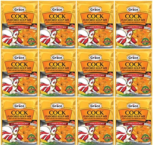 Grace Cock Soup Mix Spicy, Flavored Soup Mix 50g (Pack of 12)